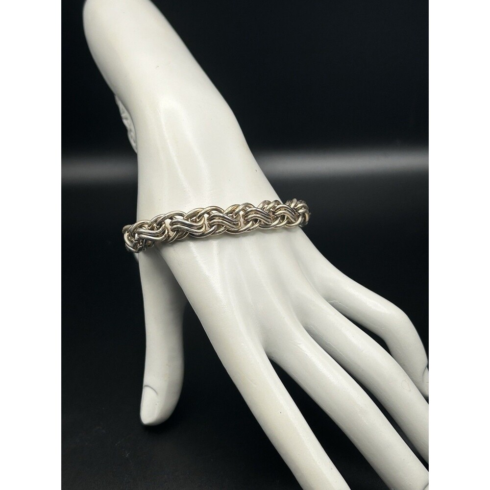 Banana Republic Signed Gold-Tone Double Loop Interlocking Link Chain Bracelet